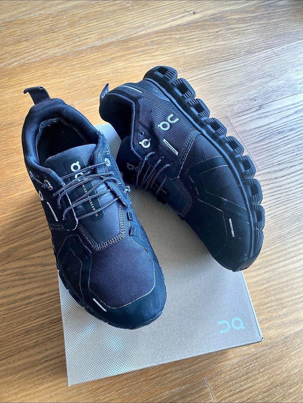 On Cloud 6 WP Waterproof Black Athletic Shoes Sneakers US 7